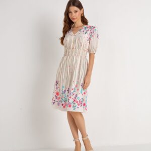 Vestido  Godê Crepe Estampado 810804