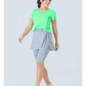Conjunto Fitness Short Saia Amarração Verde 046922 Tam M