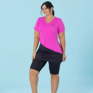 Conjunto Fitness Shorts Saia Com Recorte 46919