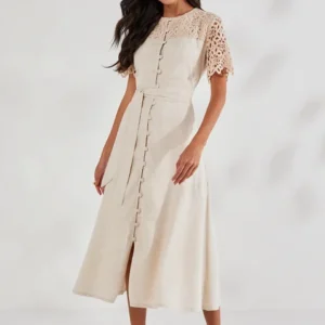 Chemise Viscolinho com Guipir 27706