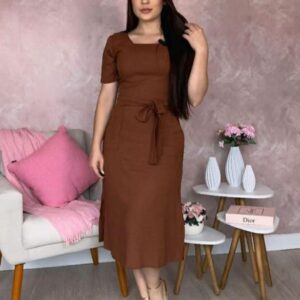 Vestido Midi Viscolinho  4082