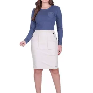 Blusa Manga LongaLúmina Azul 21730
